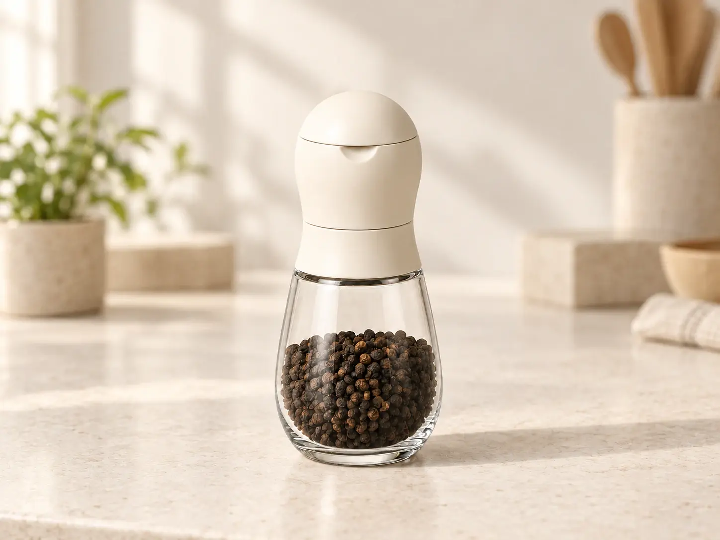 볼링형 수동 유리 그라인더 · 아이보리 150 mL