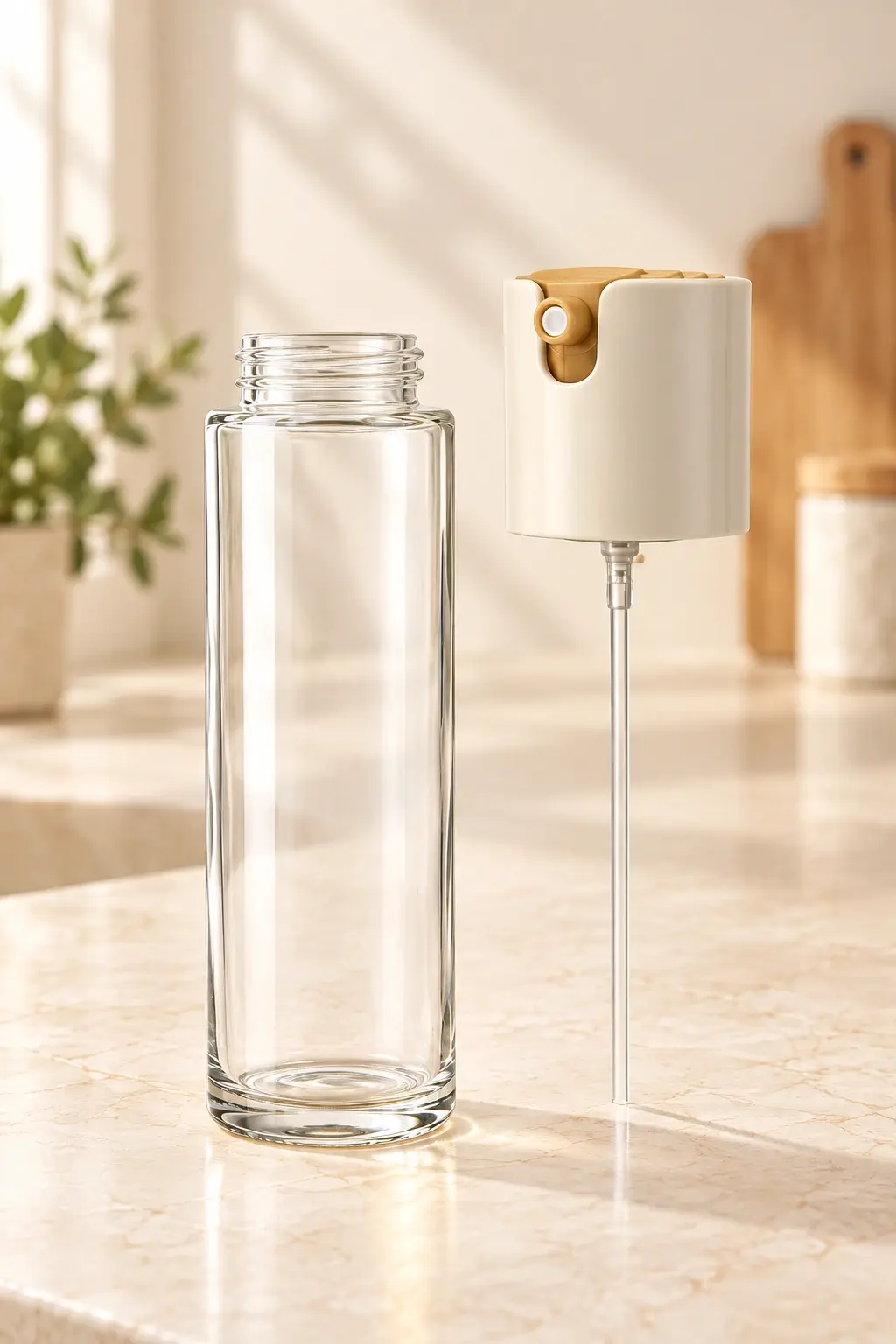 300 mL 손잡이 없는 원통형 유리병 세부 이미지
