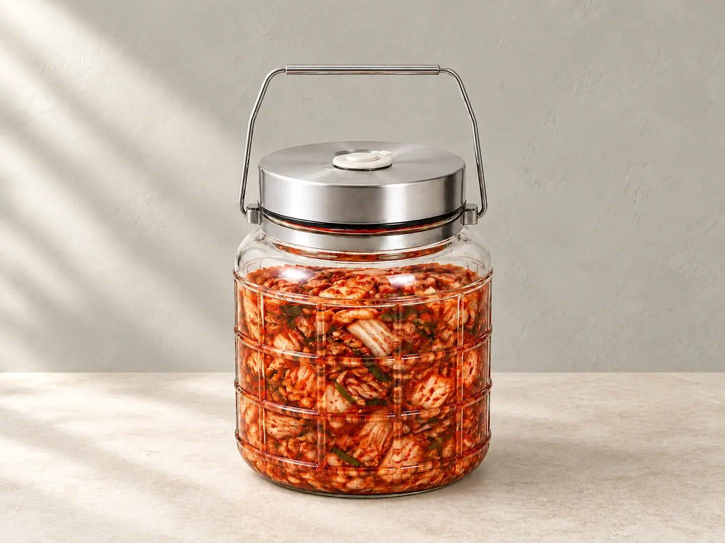 3,000 mL 손잡이형 발효 유리병 완성품