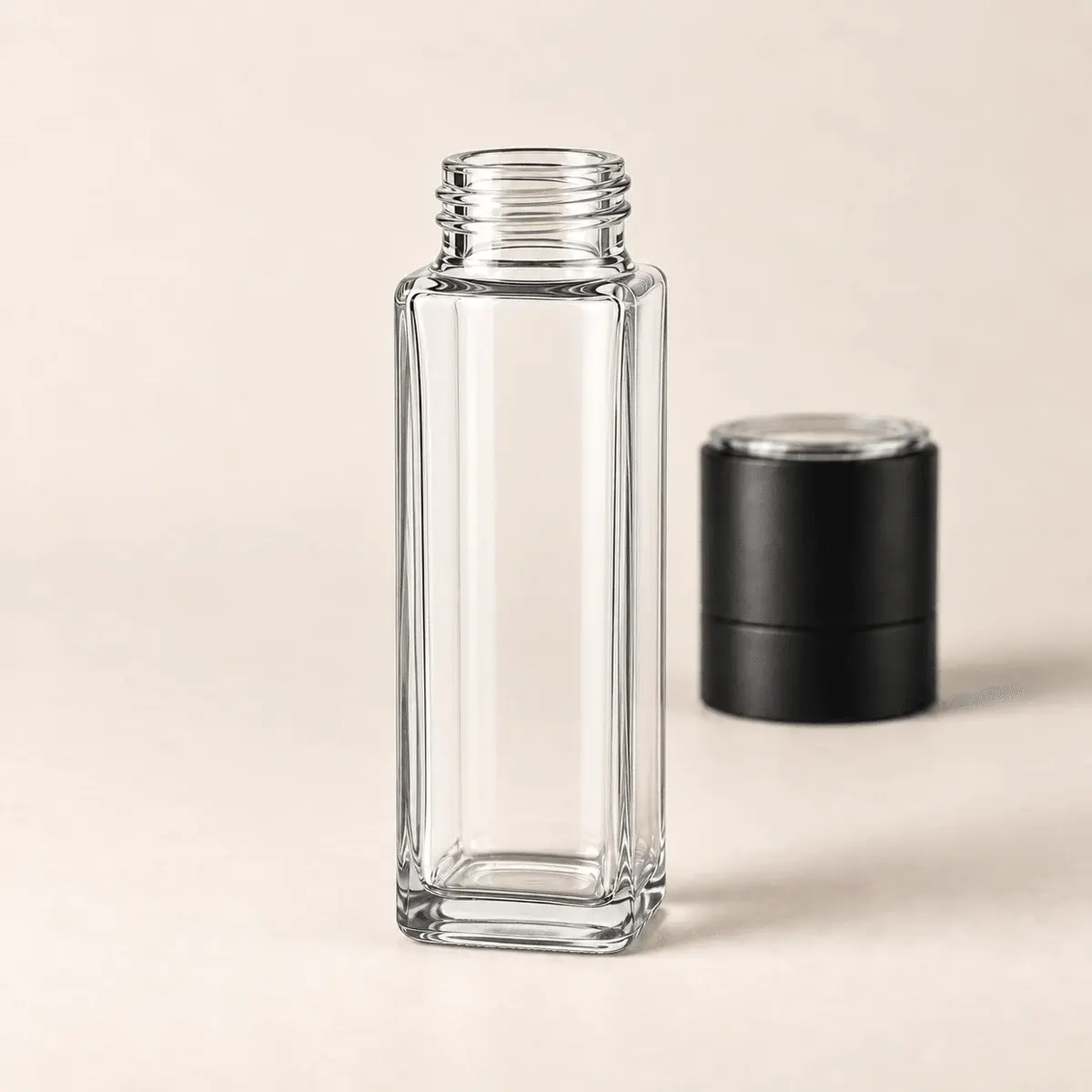 120 mL 슬림 사각 유리병 세부 이미지