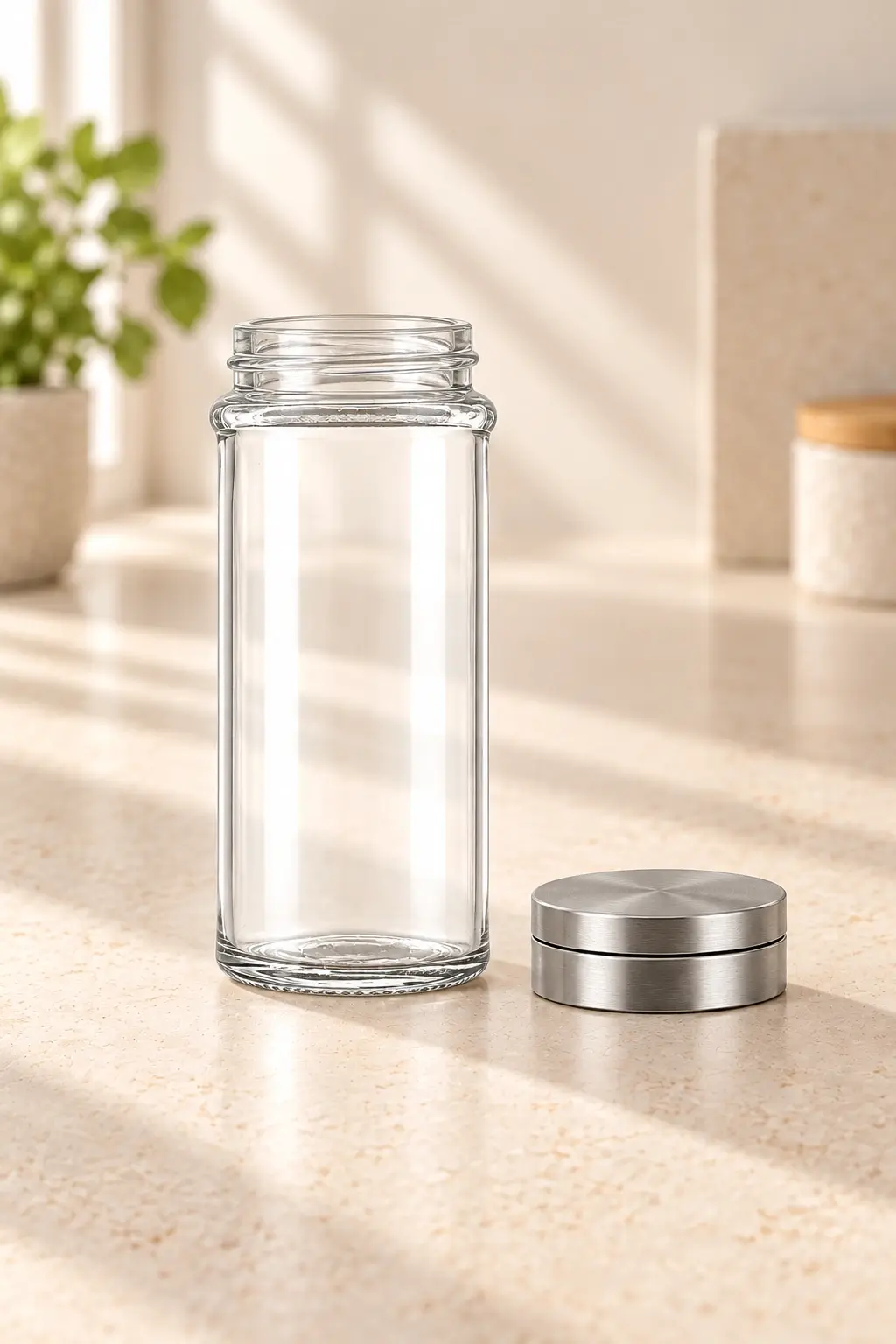 120 mL 슬림 원형 유리병 세부 이미지