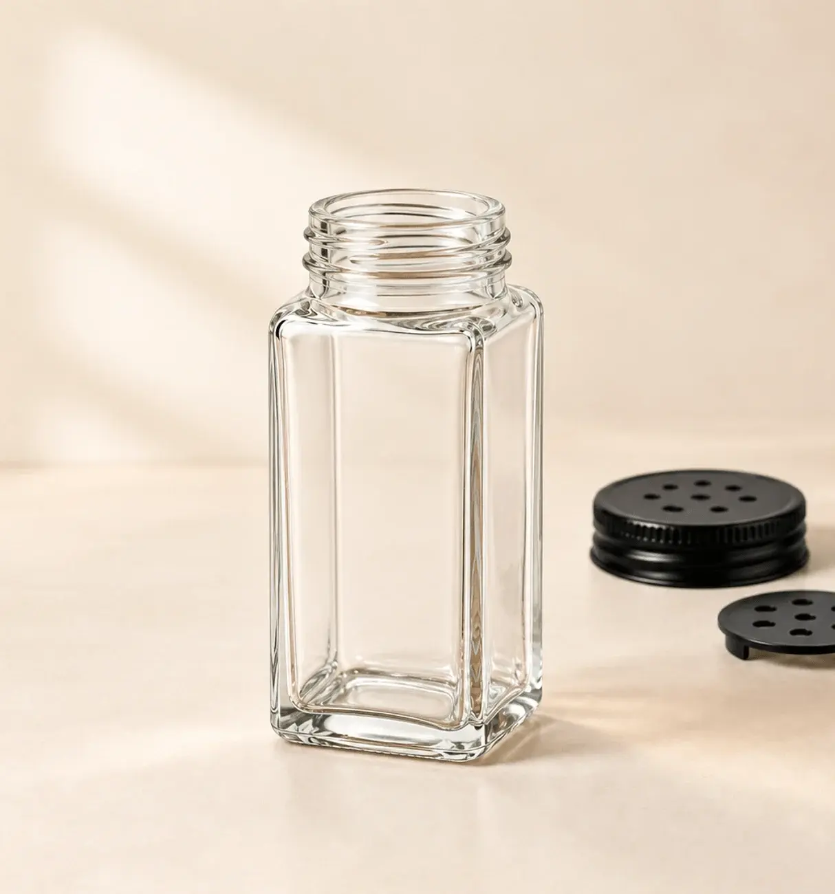 120 mL 사각 투명 유리병 세부 이미지