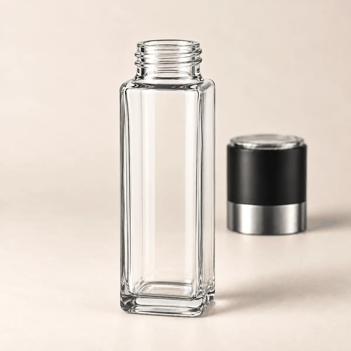 120 mL 슬림 사각 유리병 세부 이미지