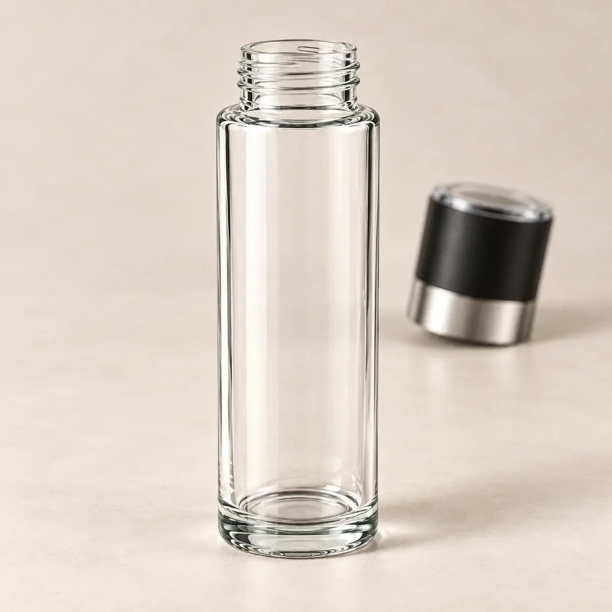 120 mL 슬림 원형 유리병 세부 이미지