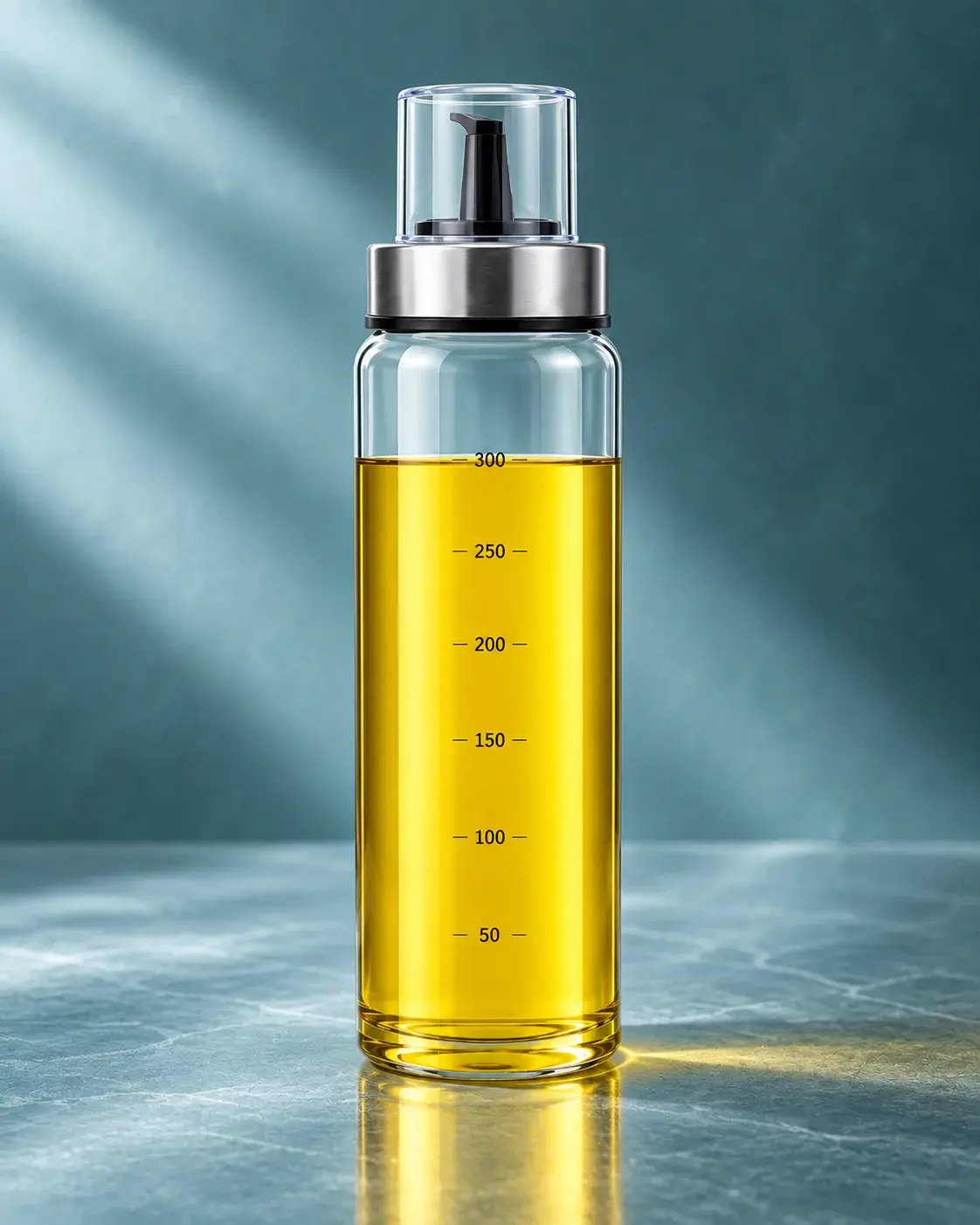 300 mL 슬림 눈금 유리병 세부 이미지