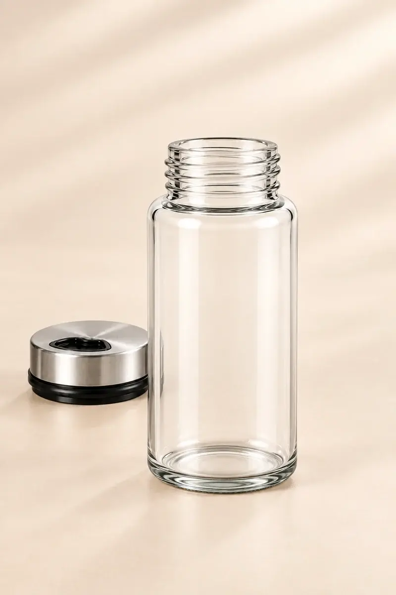 200 mL 긴 투명 유리병 세부 이미지